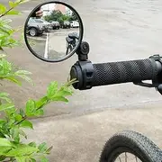 High Definition Bicycle Rearview Handlebar Mirrors,2 Pcs Adjustable Bicycle Rearview Handlebar Wide-Angle Convex Mirror Cycling Rear View Mirrors for Mountain Road Bike