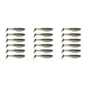 3x 6PK 3In Rapala Crush City Heavy Hitter Plastic Paddle Tail Lures -Black Gold