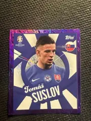 Topps Sticker Euro 2024 Slovenia Svn Ptw Tomas Suslov Player Purple Parallel