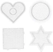TOYANDONA 4 Pcs DIY Educational Tool Boys and Beads Plastic Pegboards for Toddlers Jewellery Making Kit