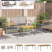 Garden Table Coffee Side End Table Backyard Poly Rattan Acacia Wood vidaXL