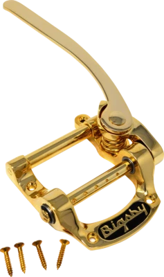 Bigsby B5 Vibrato Tailpiece, String-Thru, Gold, 180-4952-547