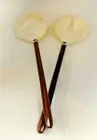 Shell and Timber Salad Servers- Mother of Pearl 29cm