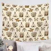 Cool Native American Pattern Tapestry