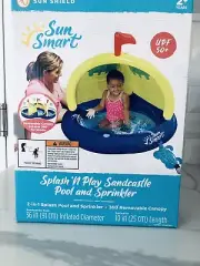 Sun Smart Splash N Play Sandcastle Pool and Sprinkler Removable Canopy