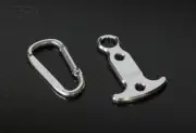 SATO RACING Helmet Anchor w/ Silver Key Clip for Motorcycle Helmet Locks [HLA-S]