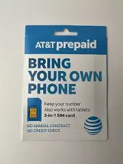5 pack New SIM Card Kit Prepaid AT&T 5G 3 in 1 sim 6889B for AT&T mobile