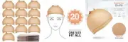 Teenitor 20pcs Stocking Caps for Wigs, Beige Wig Light brown wig caps