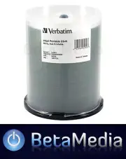 100 x Verbatim CD-R 52x blank discs - White Surface Inkjet Printable CD