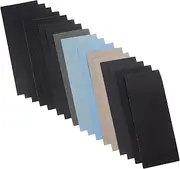 Mobestech 18 Sheets Wet Dry Sandpaper Set Multi-grit Sandpaper Wood Furniture Finishing Metal Sanding Sheets Finishing Paper