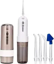 Dental Calculus Remover, USB Recharge Oral Irrigator, IPX7 Waterproof, 4 Mode Adjustment, for Business Trip, Travel, Office, Home,Gray