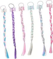 CTIRCHIU 6Pcs Bow Ponytail Hair Extensions for Lightweight Comfortable Hair Accessories for Braided Hairstyles and present Giving