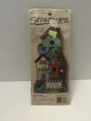 Cross Stitch KIT 1996 DIMENSIONS Stand-Ups Bluebirds Birdhouse Nesting New