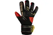 Reusch Attrakt Freegel Silver Junior - Black / Gold / Fiery Red - Size 5