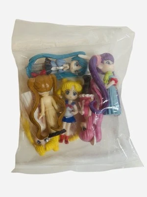 Anime SAILOR MOON Tsukino Usagi 6 Piece PVC 3” Figurines Cake Topper - Sealed