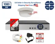 8 Channel H265 DVR 2TB Hard Drive 1080p AHD Smoke Detector type Security Camera