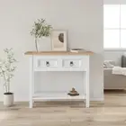 vidaXL Console Table Mexican Pine Corona Range White 90x34.5x73 cm