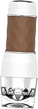 Fonowx Hand Press Tool Coffee Maker Coffee Presser Tea Maker Coffee Pot Tea Press for Travel Kitchen, brown