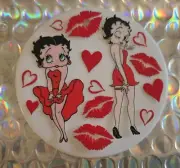 RED Betty Boop Christmas Ornament Real Pearl Custom #289