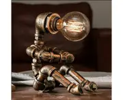 Robot Desk Lamp Retro Industrial LED Desk Lamp Creative Metal Night Lighting Bedside Lamp