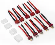 Deans 5 Pairs T Plug Connector Female and Male with 14AWG Silicon Wire for RC Car