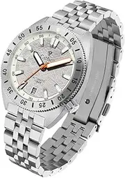 [CADISEN] Automatic Watch Men's NH35 Mechanical Automatic Watch Sapphire Glass Ringing Waterproof Homage Stainless Steel Bracelet