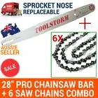 28" PRO CHAINSAW BAR AND 6 CHAINS 3/8 058 92DL FOR MTM 82SX 82CC