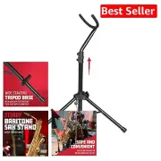 Elegant Tripod Stand for Standard-Size Baritone Saxophone - Scratch Protection