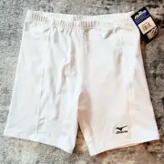 Womens Mizuno White Compression Shorts Size Large White NEW Vintage Made In USA