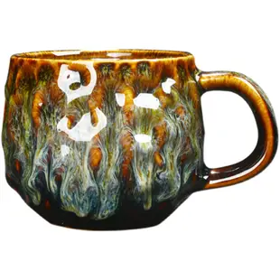 窯變 天目 釉 陶瓷 馬克杯 茶盞 錘紋 咖啡杯 帶把 個人杯 辦公水杯 泡茶杯子 窯變馬克杯 天目陶瓷