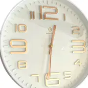 Minimalist Design White Round Analog Wall Clock 30*30 cm
