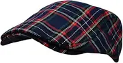 [WITHMOONS] Newsboy Flat Cap Tartan Check Plaid Outdoors Beret Hat YZ30078