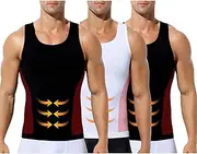 [Casey Kevin] Men's Compression Tank Top Shirts 3PACK Athletic Body Shaper Muscle Underwear Vests CK4310