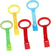 Vaguelly 5pcs Safety Stand Ring Crib Hand Pull Ring Crib Grab Ring Crib Hanging Pull Rings Walking Assistant Pull Ring Walking Safety Rings Crib Stand Ring