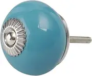Ceramic Knob,Cabinet,Furniture Pull Handles,Door Pull,Drawer Pull Handle,Ceramic Knobs Vintage Knobs Drawer Round Pull Handle Furniture Drawer Cupboard Wardrobe Dresser Door Decorative Blue