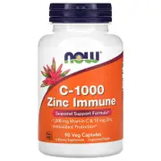 NOW Foods, C-1000 Zinc Immune, Vitamin C, 1,000 mg & Zinc, 15 mg , 90 Veg Capsules