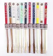 Set of 3 Assorted Cooking Chopsticks, Made in Japan, Natural Bamboo Saibashi, 13inches, Cute Shiba Inu Pattern, Traditional Japanese pattern, Simple Modern Pattern, Colorful Pattern
