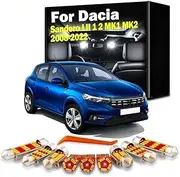 LED Interior Map Dome Light Kit, For Dacia Sandero I II 1 2 MK1 MK2 2008-2019 2020 2021 2022 Canbus Car Accessories Led Bulb