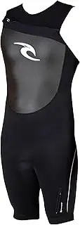 Rip Curl Dawn Patrol Short John Wetsuit (Black/White, Small)