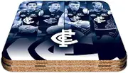 Carlton Blues AFL Footy Set of 4 Player Coaster