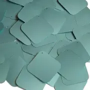 Square Diamond Sequin 1.5" Sea Foam Blue Green Matte Silk Frost