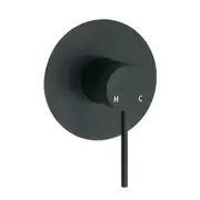 WELS Brass Black Round Shower Mixer Tap For Shower Head Handheld Set Bath Spout