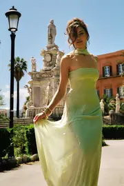 Caira Chiffon Scarf Maxi Dress - Sage