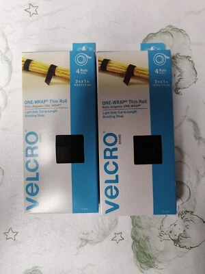 2 Box VELCRO® BRAND ONE-WRAP® Roll -8 Rolls 3 Ft. X 1