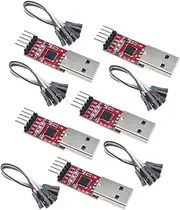 5pcs CP2102 USB 2.0 to TTL Module Serial Converter Adapter Module USB to TTL Downloader with 4 Pin Jumper Wires