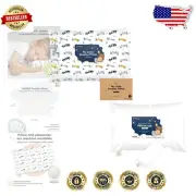 Organic Jumbo Toddler Pillow 14x20 with Fun Animal Print - Machine Washable