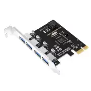 4 Port USB 3.0 PCI-E Expansion Card PCI Express PCIe USB 3.0 HUB Adapter2314