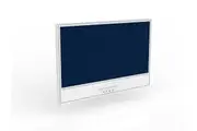 OL Studio Screen with Ducting for Agile Shared Desk Breath Fabric with White Frame