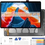 for Samsung Galaxy Tab S7 FE LCD Display for Samsung T730 SM-T730, SM-T733, SM-T736B, SM-T735 LCD Touch Screen Replacement Digitizer Assembly (Black)