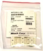 (1 PACK OF 100) MT2/H-1-10, ALTECH CONN ACC MARKER STRIP PRE-PRINT